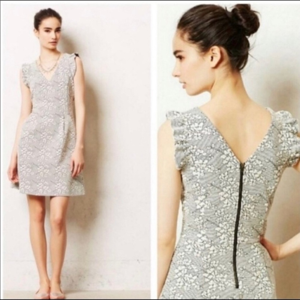 Anthropologie Tabitha textured Teahouse Dress Size 6